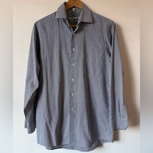 Geoffrey Beane Black & White Checked Button Down